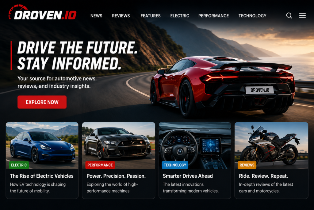 About Droven.io: Exploring a Modern Platform for Automotive News and Insights About Droven.io